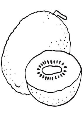 Easy Kiwi Coloring Pages