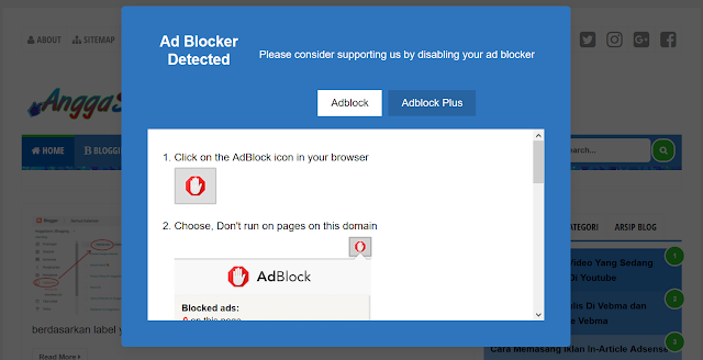 Memasang adblock killer di blog supaya pendapatan tidak turun. Adblock killer atau anti adblock versi terbaru 2018 yang keren dan ampuh untuk UC Browser.