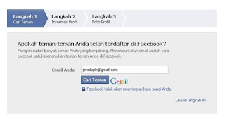 panduan gambar cara membuat facebook