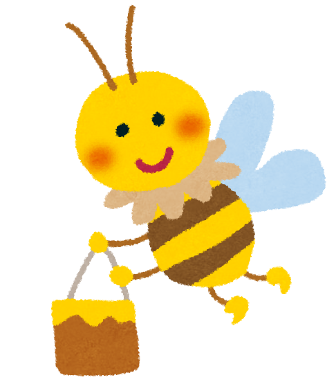 ハチミツを運ぶミツバチのイラスト かわいいフリー素材集 いらすとや