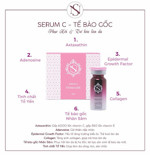 Serum C Tế bào gốc Nấm Mỹ phẩm Hoài Thương Organic