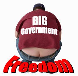 big government fat man squashing freedom