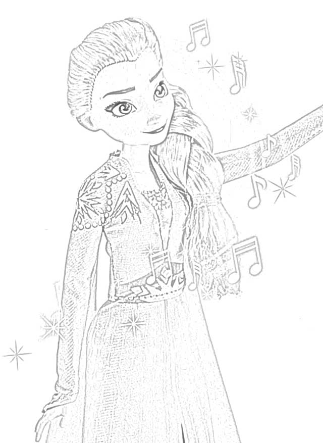 The Holiday Site Coloring Pages Of Anna And Elsa Singing Dolls
