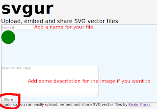 SVGur.com Adding name and description to the file uploaded