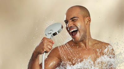 Man taking a shower