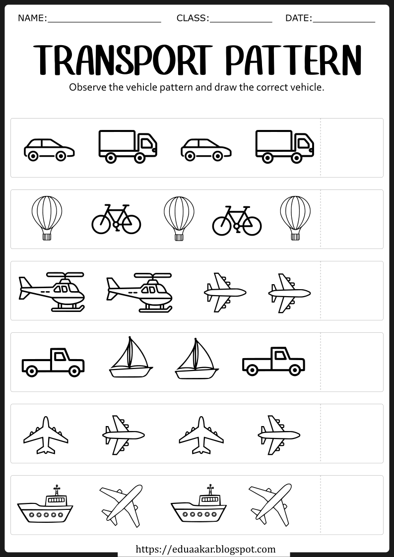 Pattern Recognition Worksheet