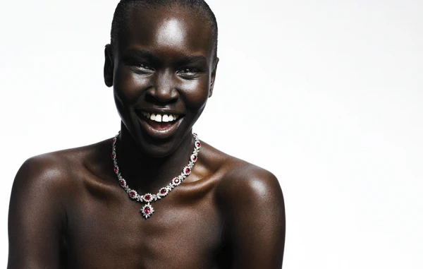 African lady with clear skin