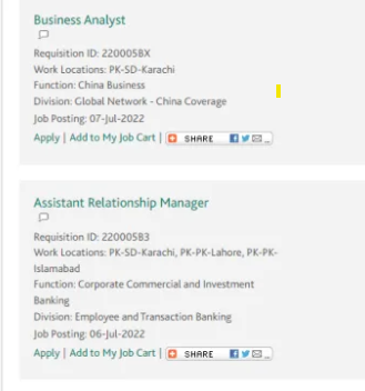 Habib Bank Limited HBL Jobs 2022