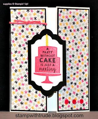 Tuesday Tutorial 35, Trude Thoman, Stamp with Trude, Stampin Up, Birthday Wishes card