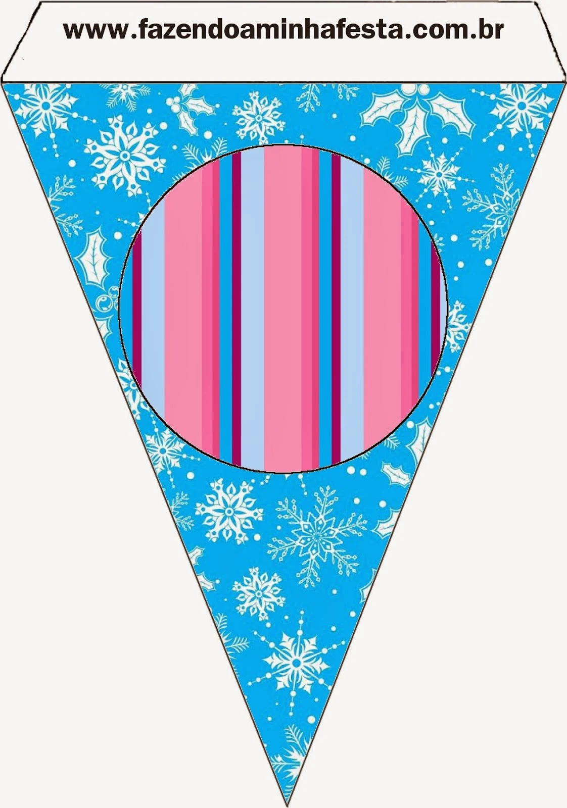 Para banderines para imprimir gratis de Frozen en Morado y Celeste para Navidad.