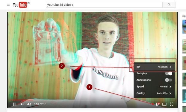 youtube videos in 3d