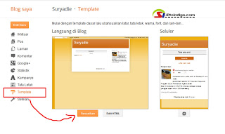 Cara Menyesuaikan/ mengedit template bawaan blogger