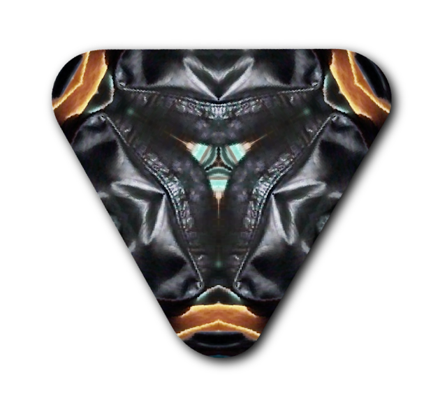 Leather triangle cut-out