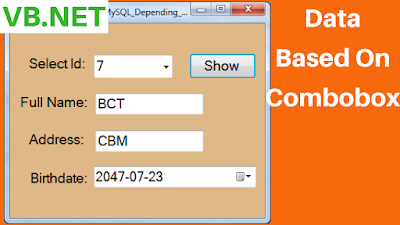VB.Net Display MySQL Database Values Based On Combobox Value