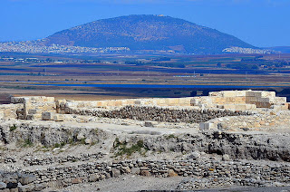 megiddo armageddon israel with mount tabor in background