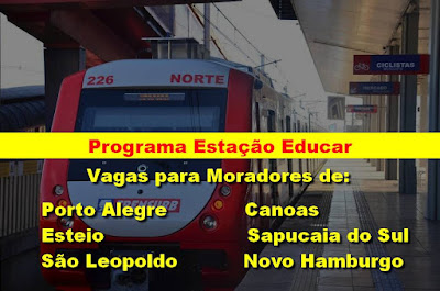 Trensurb anuncia vagas no Programa Estação Educar para jovens de 14 à 24 anos na região Metropolitana