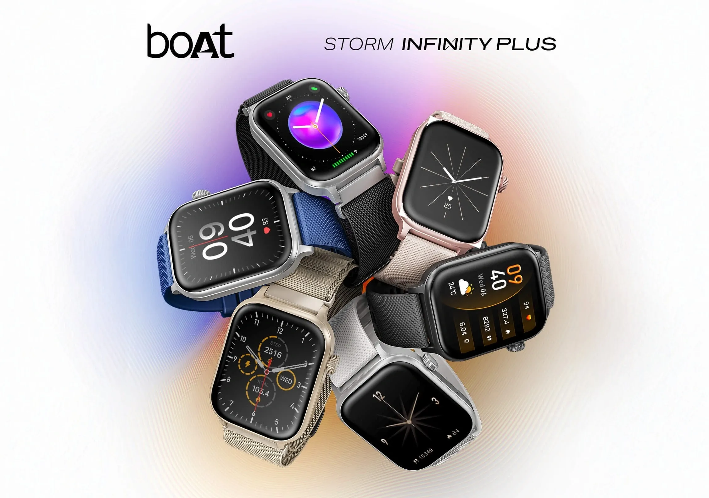 Boat Storm Infinity Plus smartwatch with 1.96-inch display and functional crown