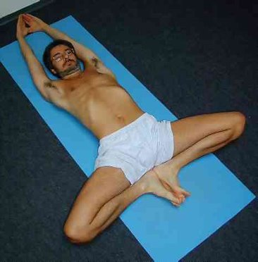 RECLINING BOUND ANGLE POSE (supta baddha konasana)