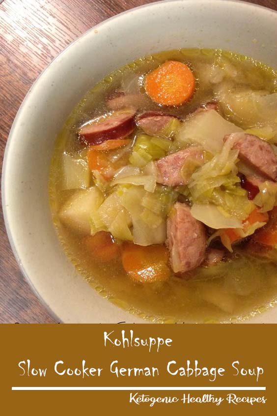 Perfect fall or winter soup to warm up with that is made with smoked sausage, green cabbage, leeks and carrots all slow cooked together for absolute perfection. 