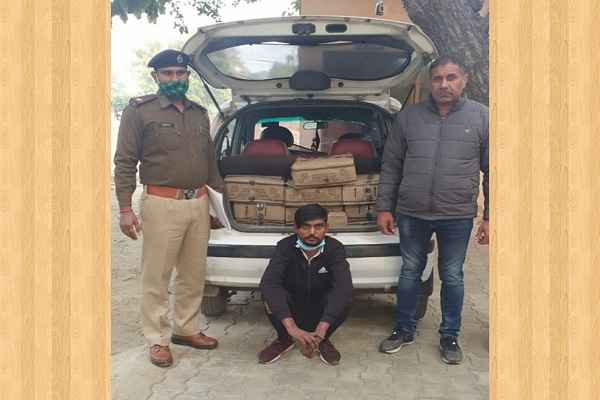 faridabad-crime-branch-sector-17-arrested-illegal-wine