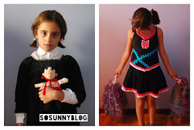 Monster high cheerleader and Wednesday Adams costume