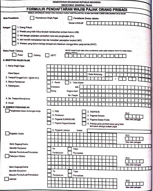 formulir pajak