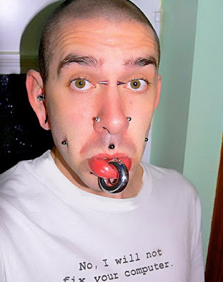 body modification piercings. wth thinking lol ody piercing