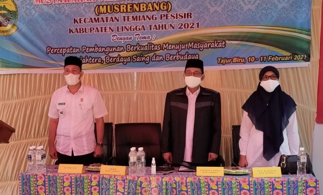 Asisten I Setda Lingga Membuka Musrenbang Tingkat Kecamatan Temiang Pesisir