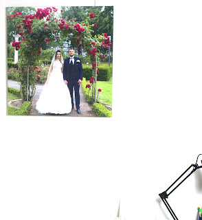 Hochzeitsfoto Fotodruck auf Leinwand 70x70cm