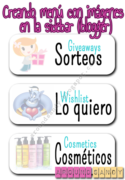 tutorial cómo crear menú con imagenes blogger