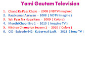 yami gautam movies list, yami gautam all television shows chand ke paar chalo, raajkumar aaryyan, cid picture