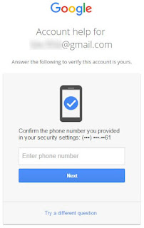 Confirm the phone number you provided in your security settings