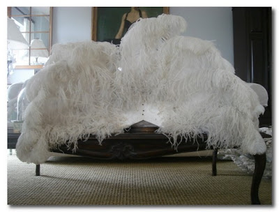 feather sofa french blue