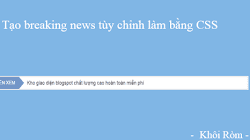 Tạo khung chữ "bạn nên xem" cho blogspot bằng CSS animation