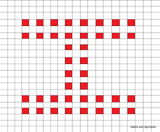 Swirls and Sprinkles: Free crochet letter I block/square pattern