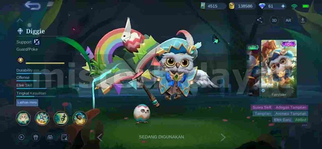 Script Skin Epic Diggie Fairytaler Mobile Legends Full Efek