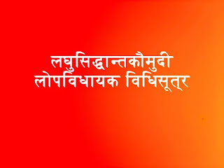 लघुसिद्धान्तकौमुदी लोपविधायक विधिसूत्र