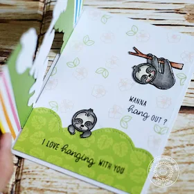 Sunny Studio Stamps: Silly Sloths How's It Hanging Wanna Hang Out Punny Cards by Rachel Alvarado and Lexa Levana