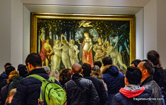 Botticelli na Galleria degli Uffizi, Florença, Itália