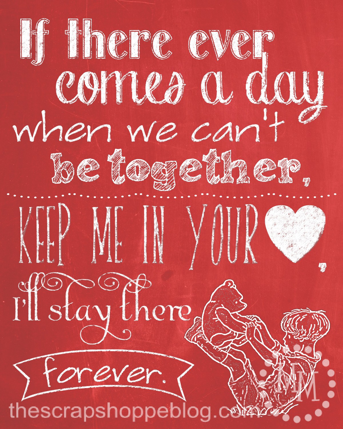 ... free chalkboard print that i thought would be perfect for valentine s