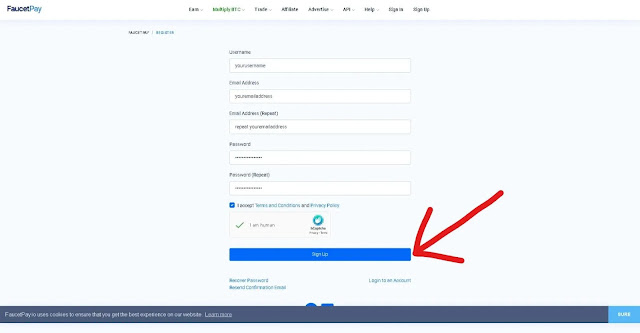 How to make account in FaucetPay Mircopayment Wallet