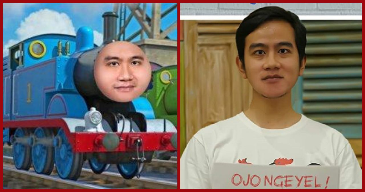 Kocak, Gibran Ganti Profil Sosial Media dengan Gambar Kartun Thomas & Friend Berwajah Dirinya