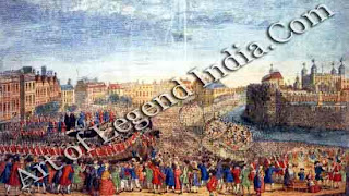 Exciting spectacle, Public executions were one of London's greatest attractions as this engraving of The Beheading of the Rebel Lords in 1746 shows. 