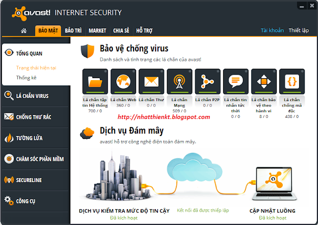 Avast! Internet Security 8 full key - Diệt virut mạnh mẽ 