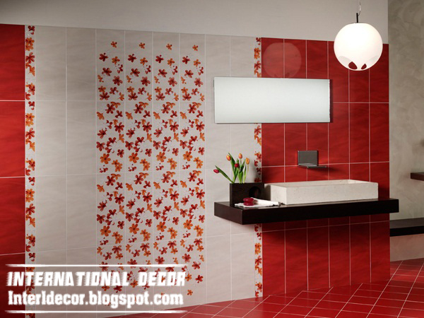  red wall tile