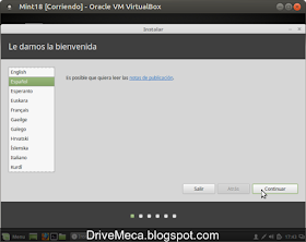 DriveMeca instalando Linux Mint Sarah paso a paso