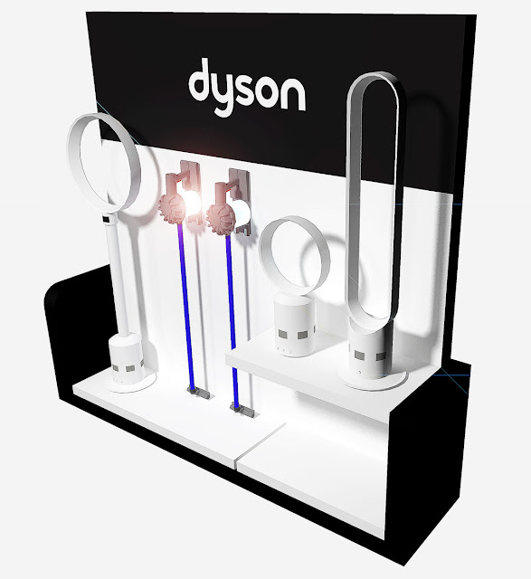 Product Display Showcase Rack Design - Dyson 