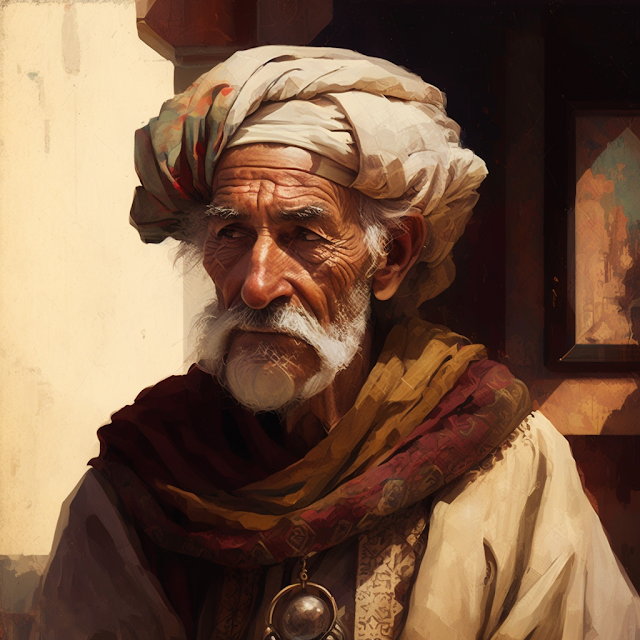 A Dervish as imagined by Midjourney AI