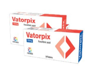 Vatorpix دواء فاتوربيكس,Fibricor,Fenofibric Acid الأسم العلمي,دواء فينوفيبريك أسيد,إستخدامات Vatorpix دواء فاتوربيكس,جرعات Vatorpix دواء فاتوربيكس,الأعراض الجانبية Vatorpix دواء فاتوربيكس,التفاعلات الدوائية Vatorpix دواء فاتوربيكس,الحمل والرضاعة Vatorpix دواء فاتوربيكس,إستخدامات فينوفيبريك أسيد,كيفية استخدام حمض فينوفيبريك,Fenofibric Acid , يستخدم حمض الفينوفيبريك مع اتباع نظام غذائي مناسب للمساعدة في خفض الكوليسترول " الضار " والدهون الثلاثية  ورفع مستوى الكولسترول "الجيد" في الدم,فارما كيوت,دليل الأدوية المصري