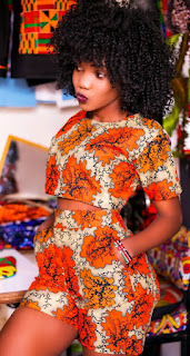 classic high-waisted Ankara short